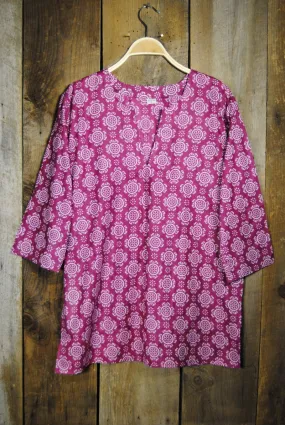 Cotton Tunic Top Tory in Purple