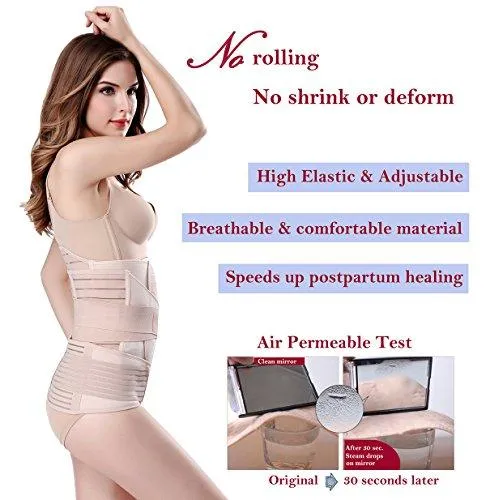 3 in 1 Postpartum Support Recovery Belly Wrap Waist/Pelvis Belt Body Shaper Postnatal Shapewear