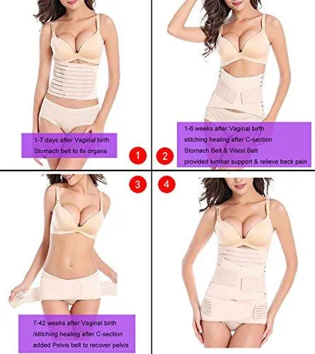 3 in 1 Postpartum Support Recovery Belly Wrap Waist/Pelvis Belt Body Shaper Postnatal Shapewear