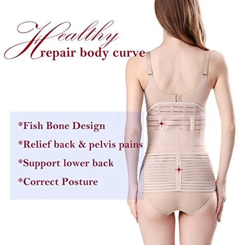 3 in 1 Postpartum Support Recovery Belly Wrap Waist/Pelvis Belt Body Shaper Postnatal Shapewear