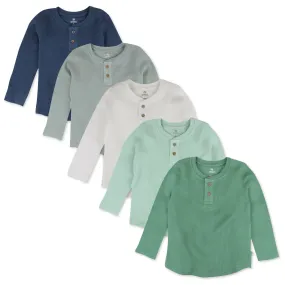 5-Pack Waffle Henley