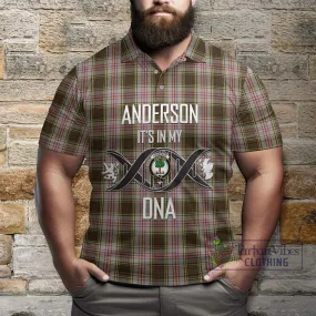 Anderson Dress Tartan Polo Shirt with Family Crest DNA In Me Style