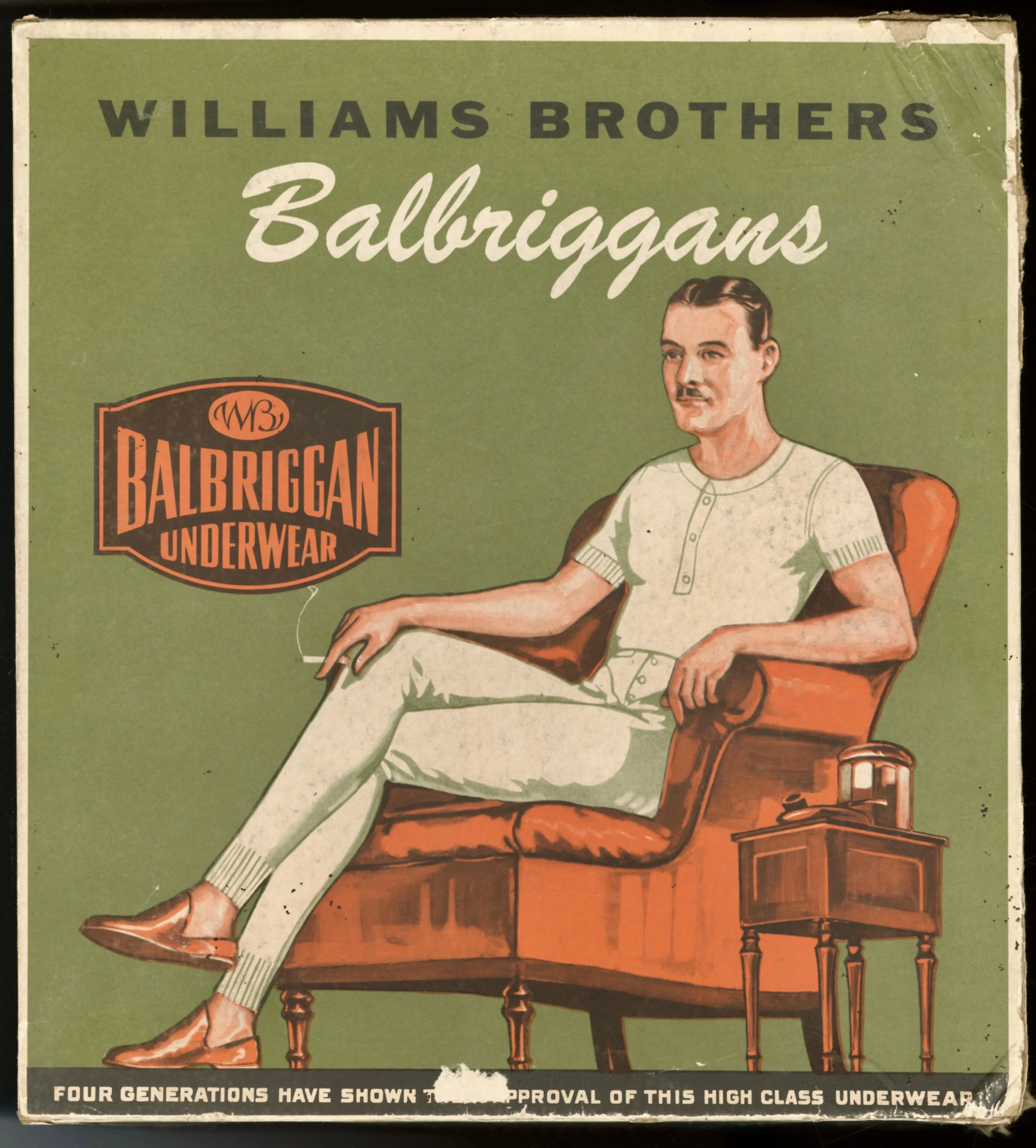 Antique 1930's BALBRIGGAN Underwear BOX ONLY, Williams Brothers