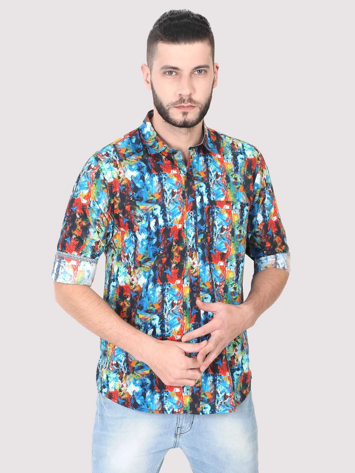 Artsy Men's Printed Casual Shirt