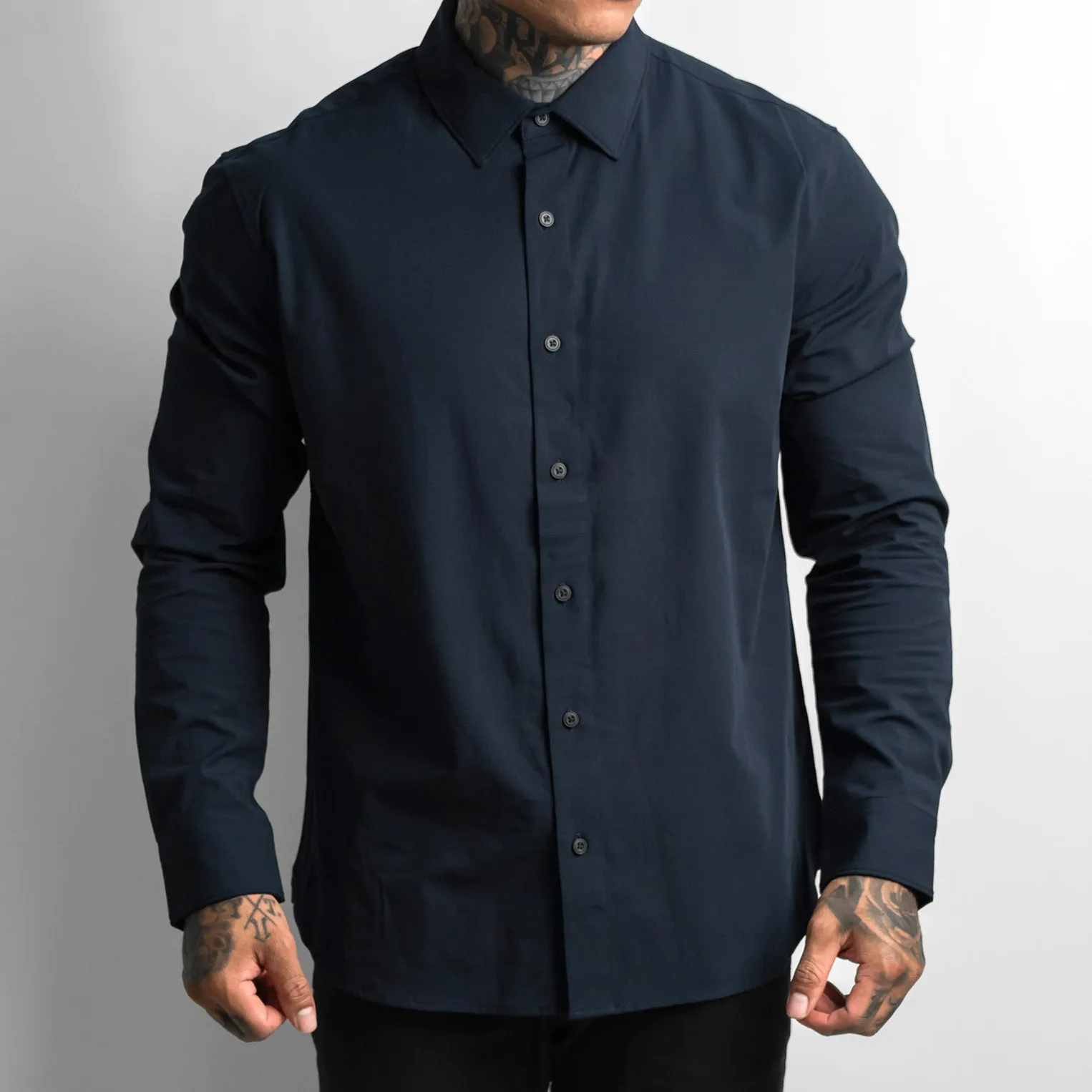 Avant-Garde Button Up - Navy