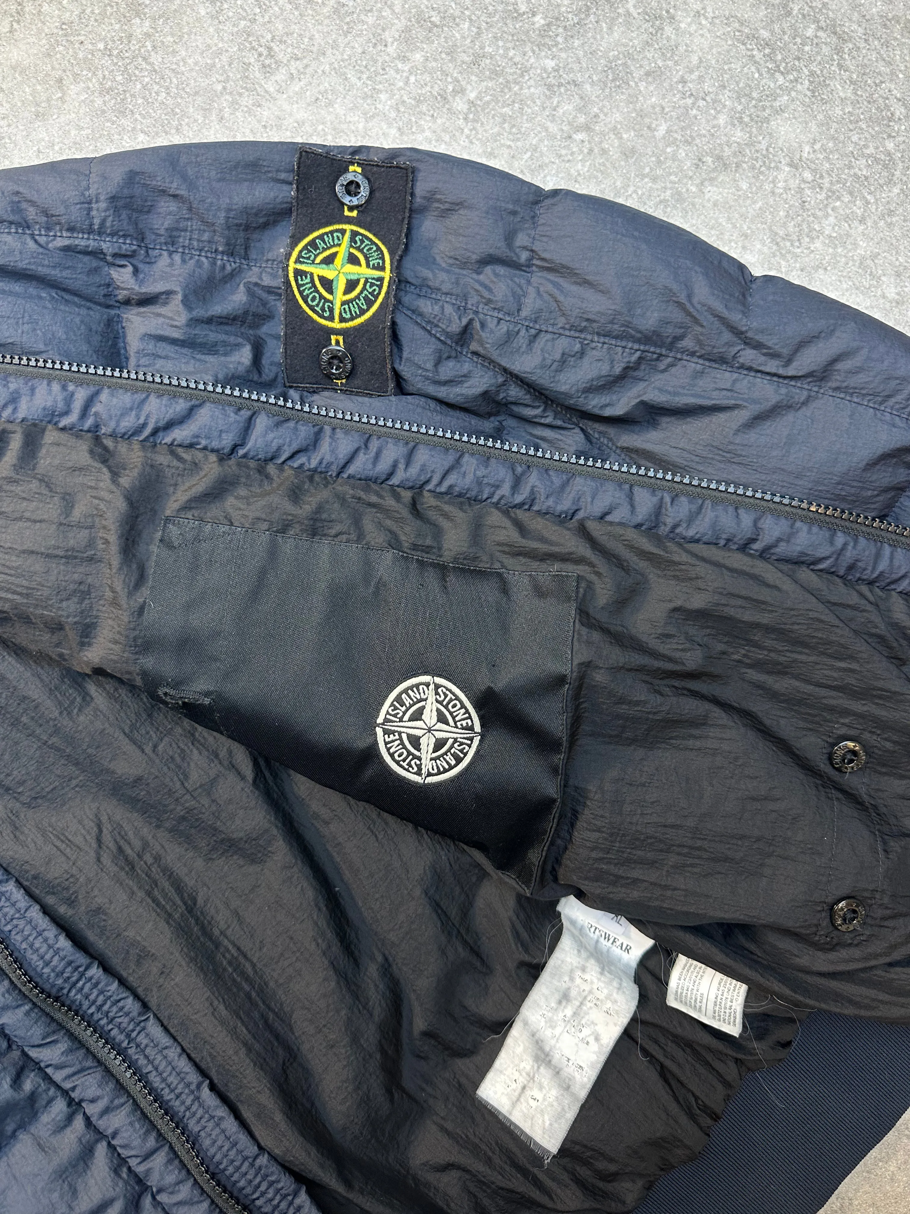 A/W 2008 Stone Island Opaque Nylon Tela Quilted Puffer Down Jacket