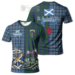 Barclay Tartan T-Shirt Happy St. Andrew's Day Half Tartan Style