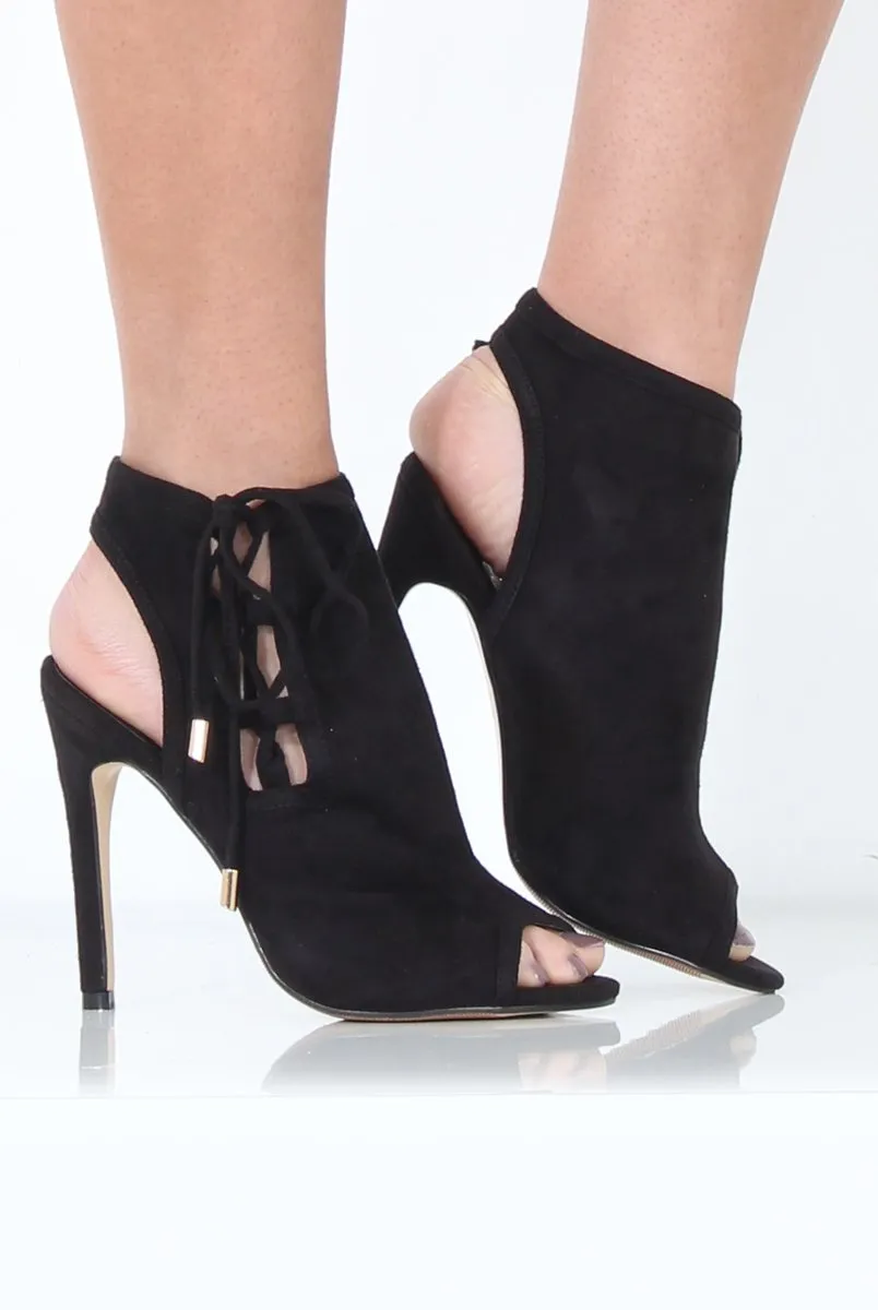 Black Peep Toe heels - Corrine