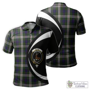 Blair Dress Tartan Men's Polo Shirt with Family Crest Circle Style