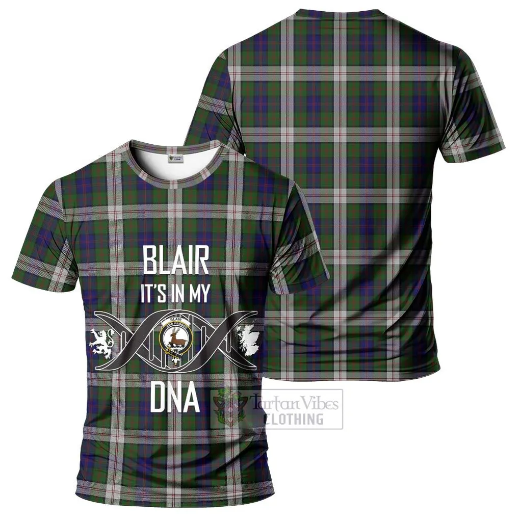 Blair Dress Tartan T-Shirt with Family Crest DNA In Me Style