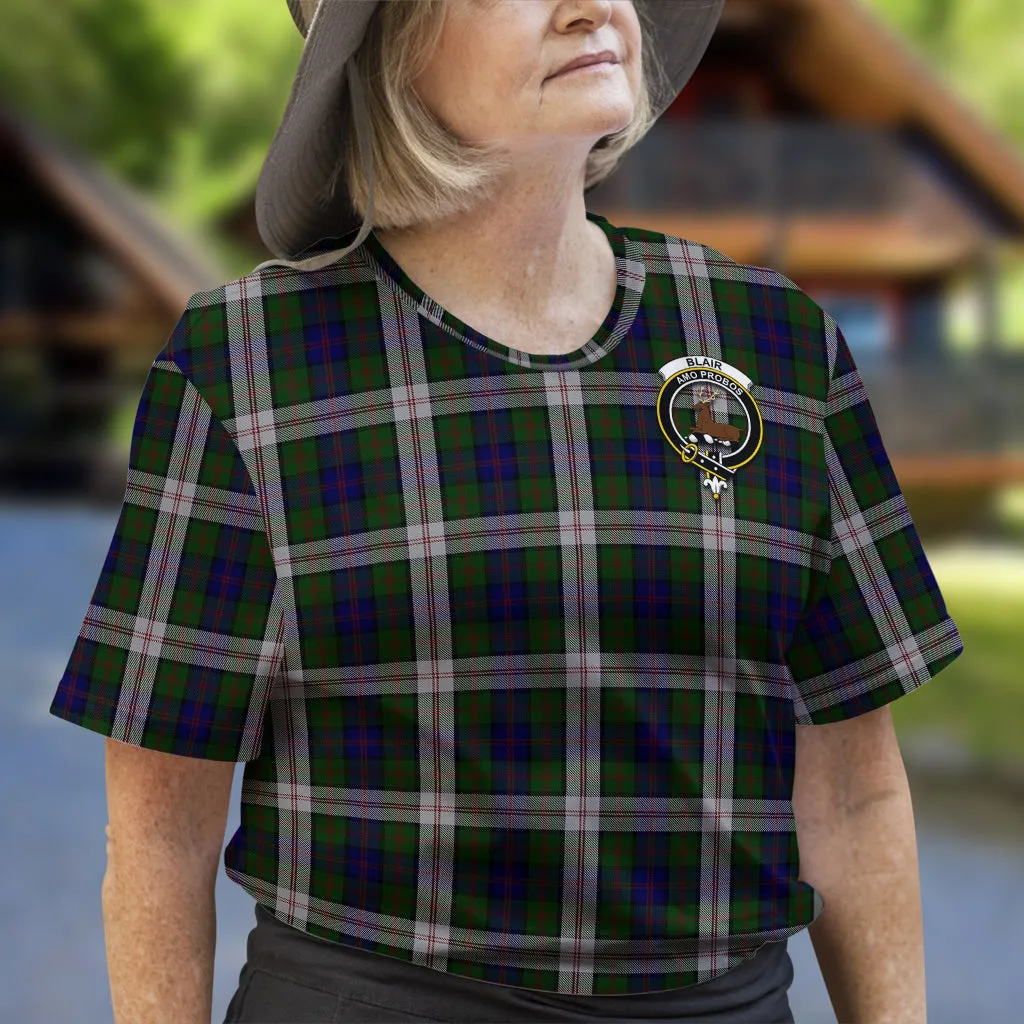 Blair Dress Tartan T-Shirt with Family Crest