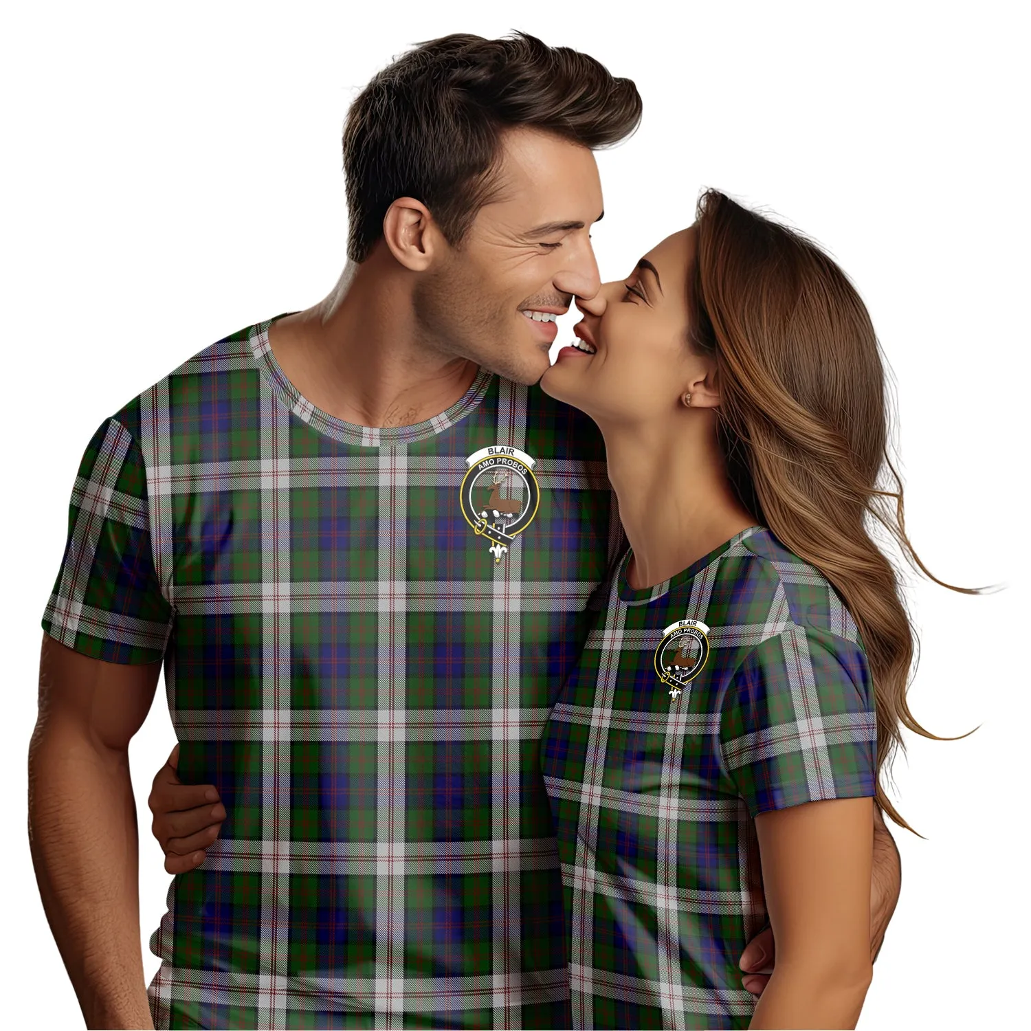 Blair Dress Tartan T-Shirt with Family Crest