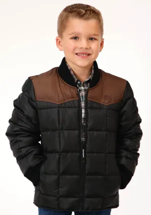 BOYS  QUILTED POLYFILLED JACKET POLY FILLED WESTERN JACKET