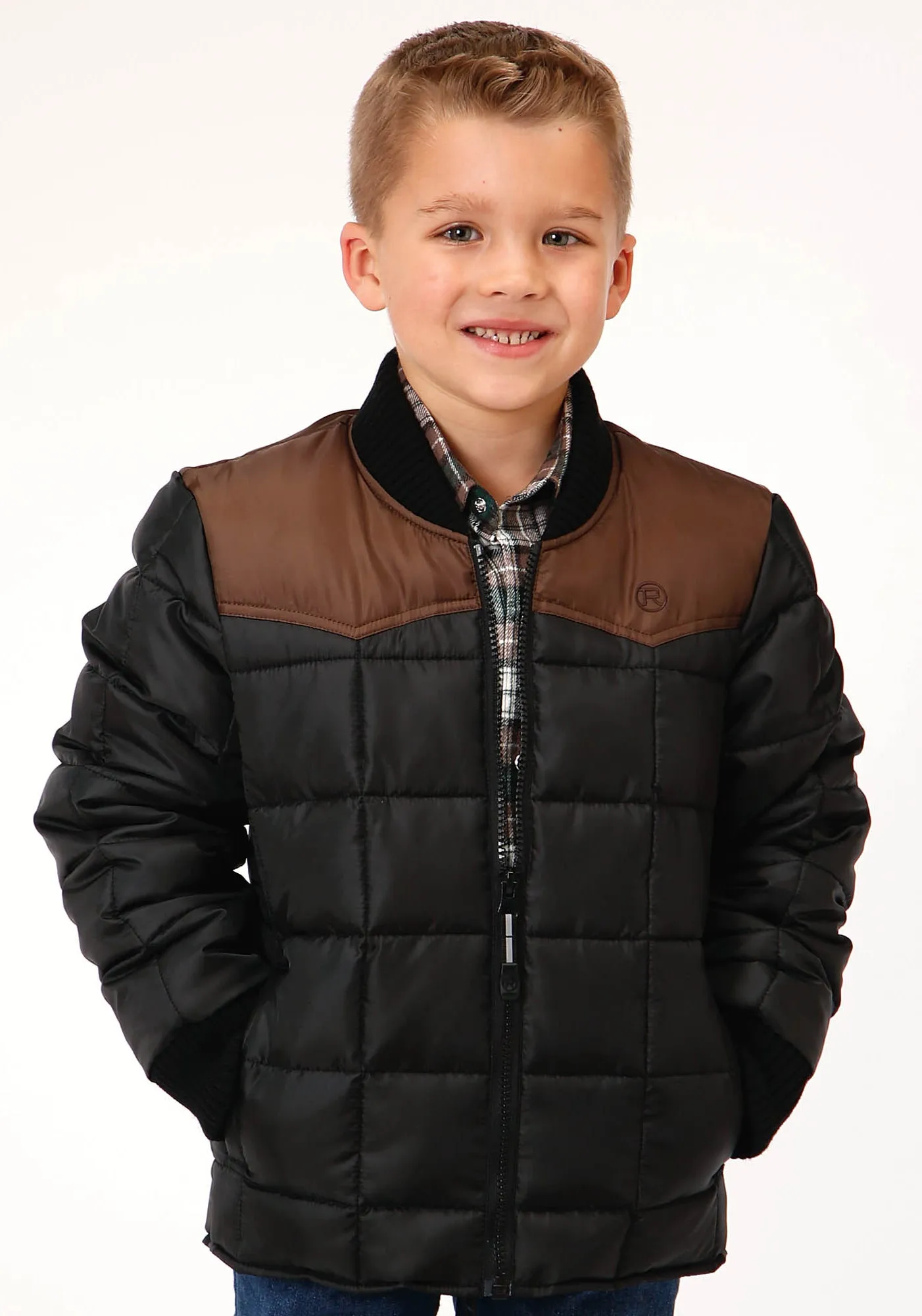 BOYS  QUILTED POLYFILLED JACKET POLY FILLED WESTERN JACKET