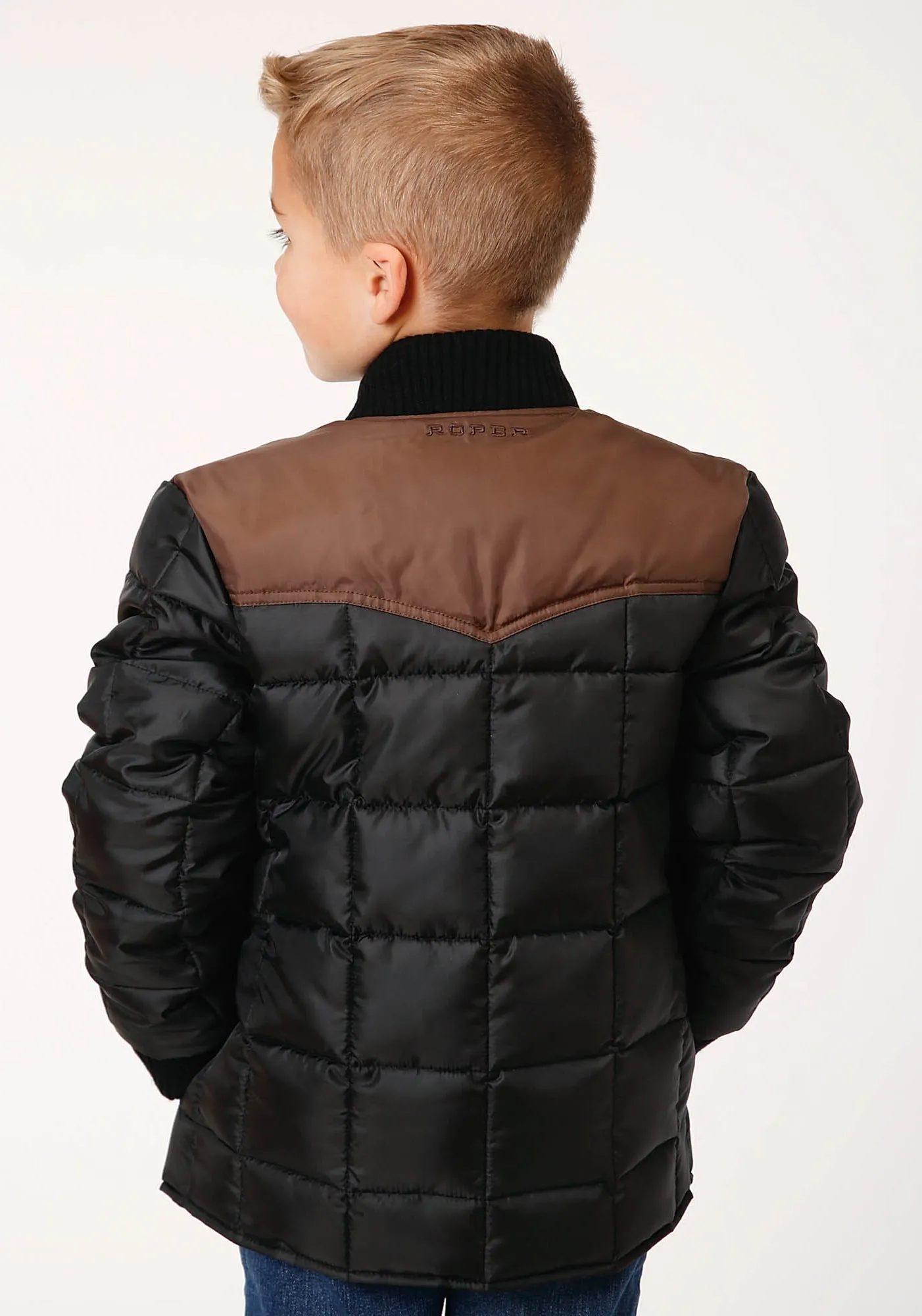 BOYS  QUILTED POLYFILLED JACKET POLY FILLED WESTERN JACKET