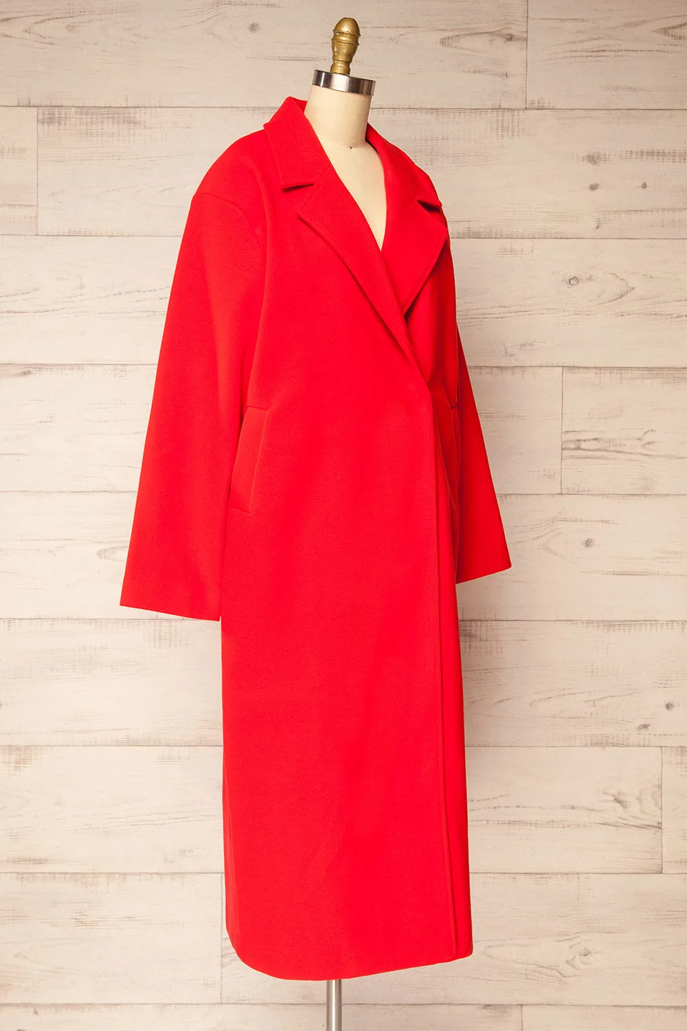 Broadway | Red Oversized Trench Coat