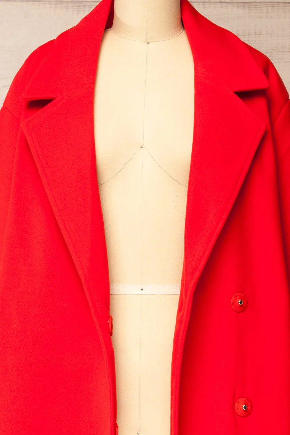 Broadway | Red Oversized Trench Coat