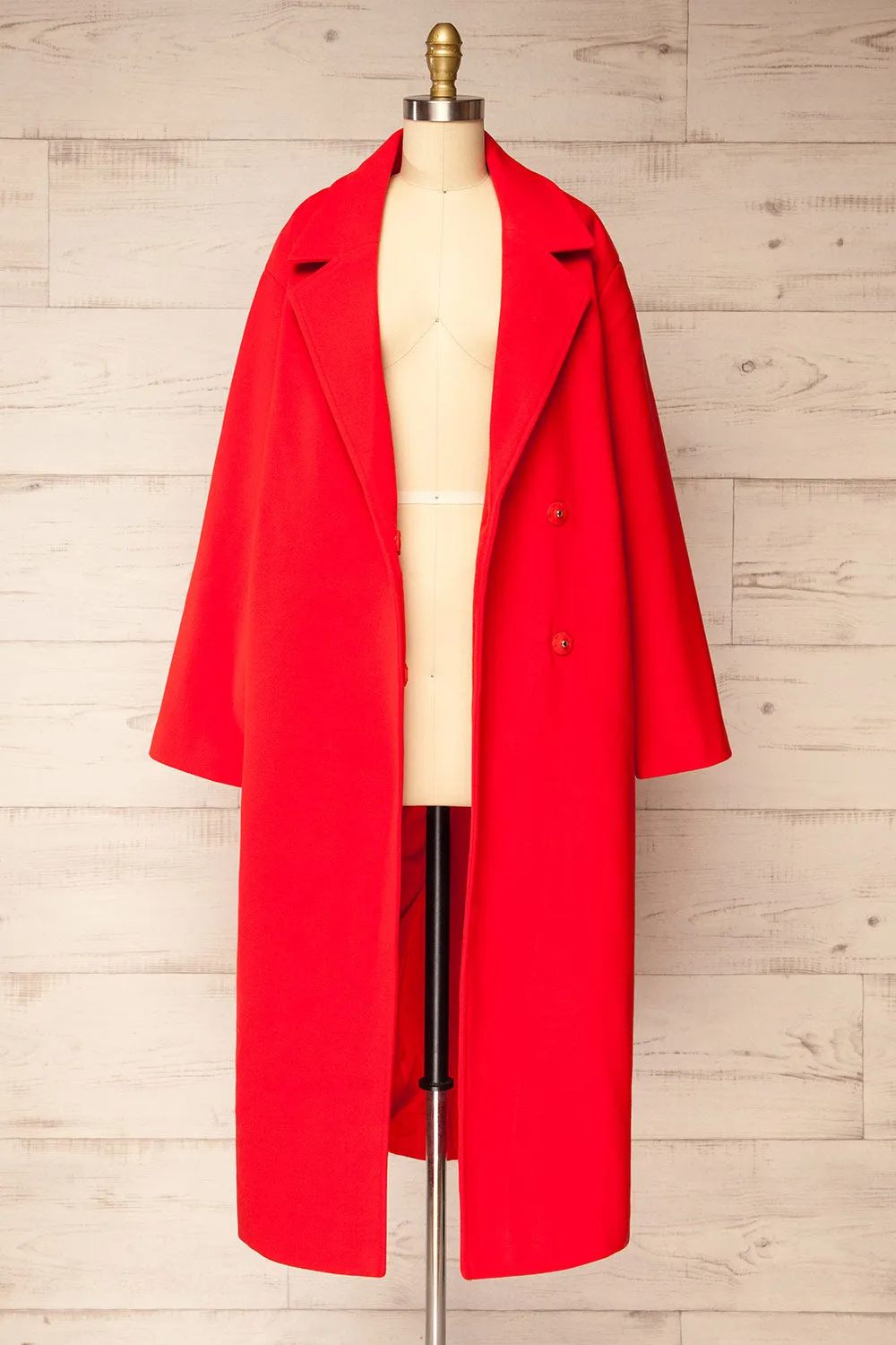 Broadway | Red Oversized Trench Coat