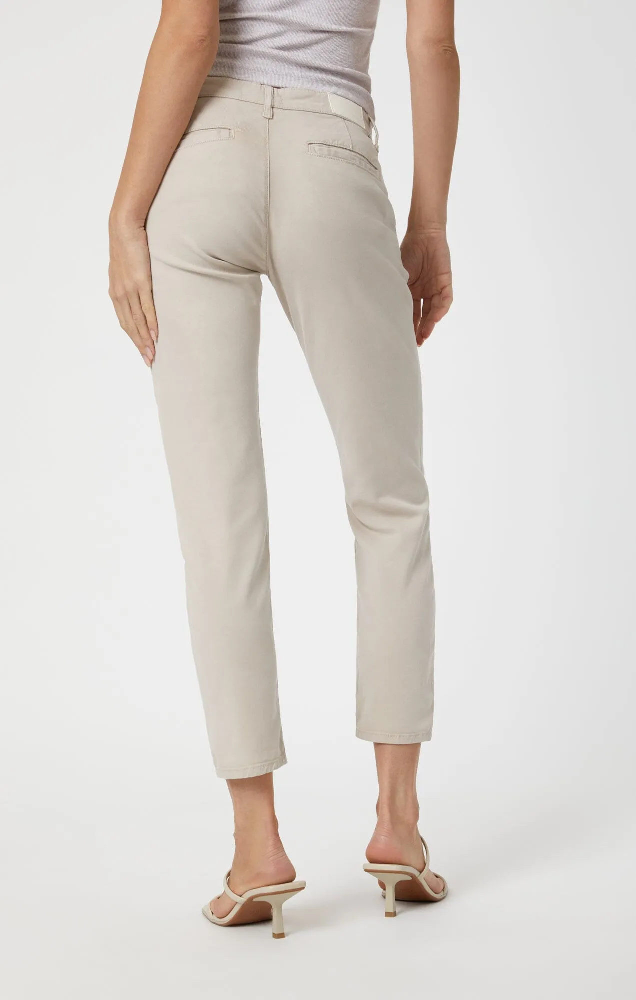 BROOKE SLIM CHINO IN SILVER GREY LUXE TWILL