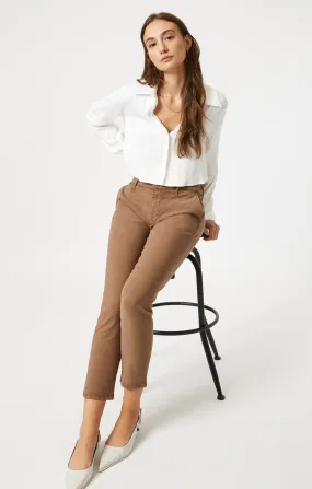 BROOKE SLIM CHINO IN TIGER EYE'S LUXE TWILL