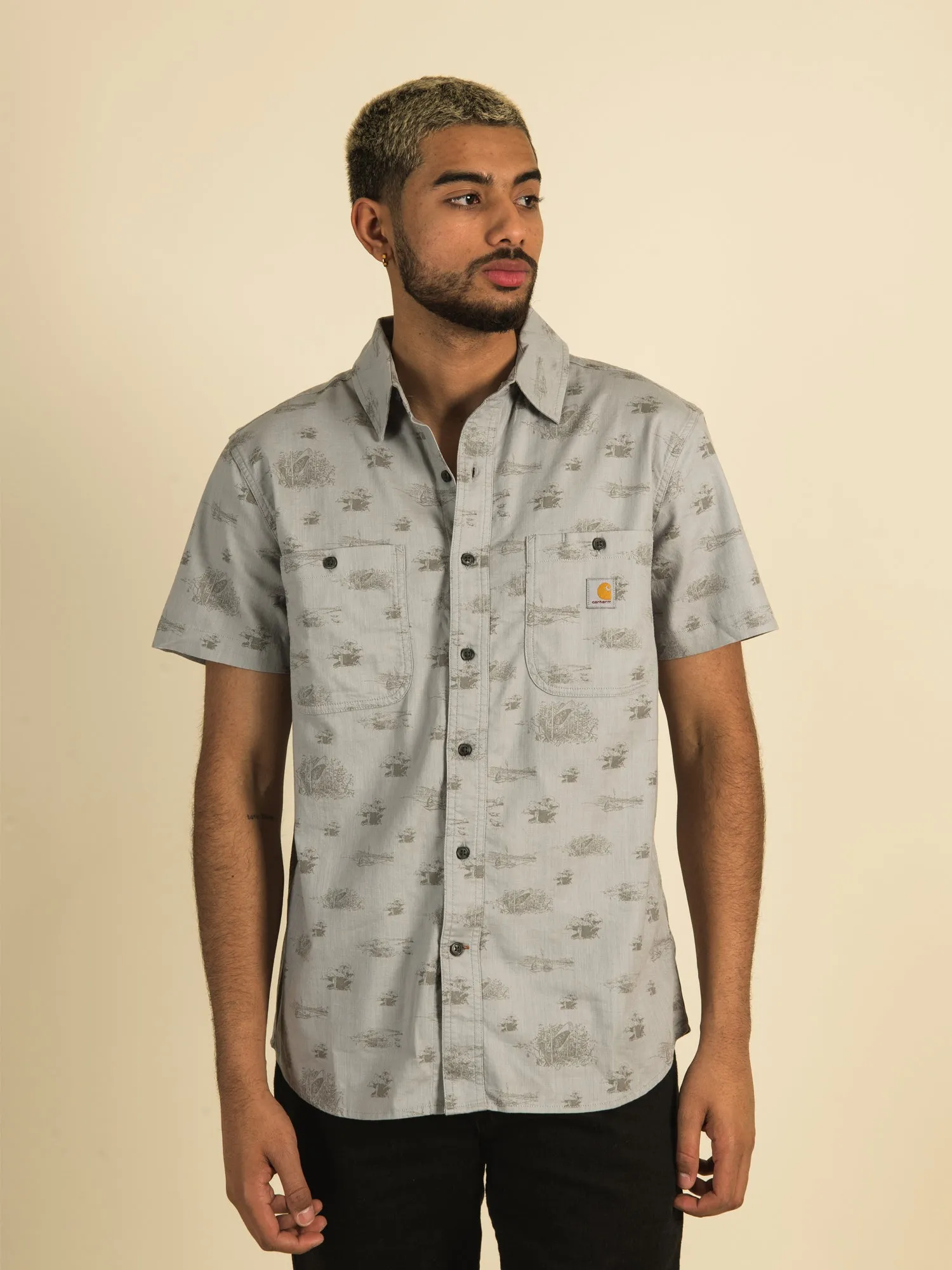 CARHARTT RELAXED FIT SHORT SLEEVE PLAID SHIRT  - CLEARANCE