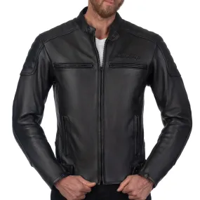 Challenger Black Motorcycle Leather Jacket