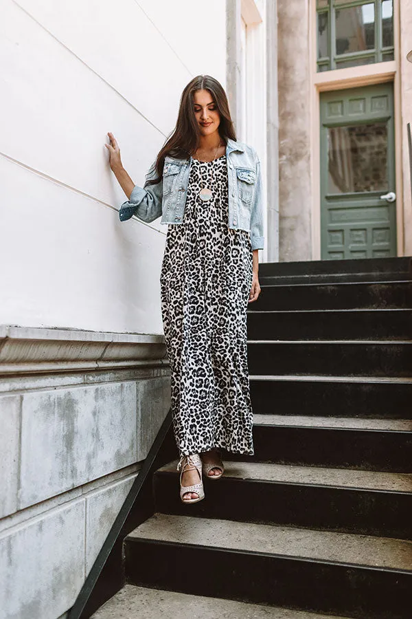 Chic City Style Leopard Maxi In Ivory