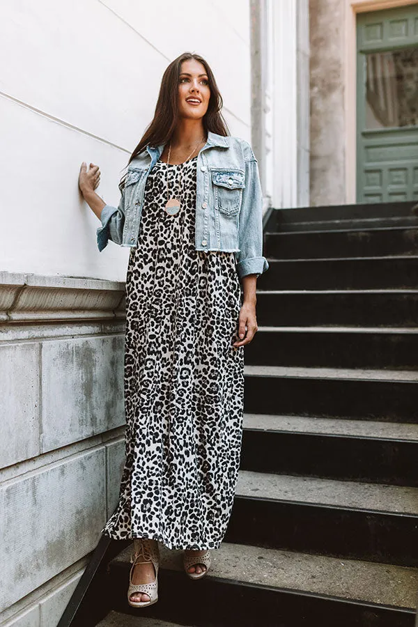 Chic City Style Leopard Maxi In Ivory