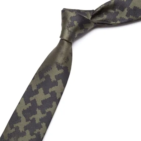 Classy Men Camouflage Cross Skinny Tie