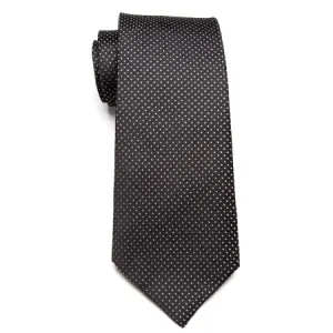 Classy Men Classic Black Mini Dot Necktie