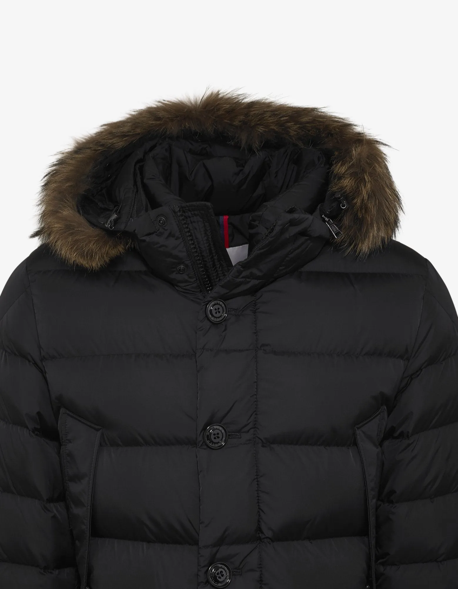 Cluny Black Fur Trim Down Jacket