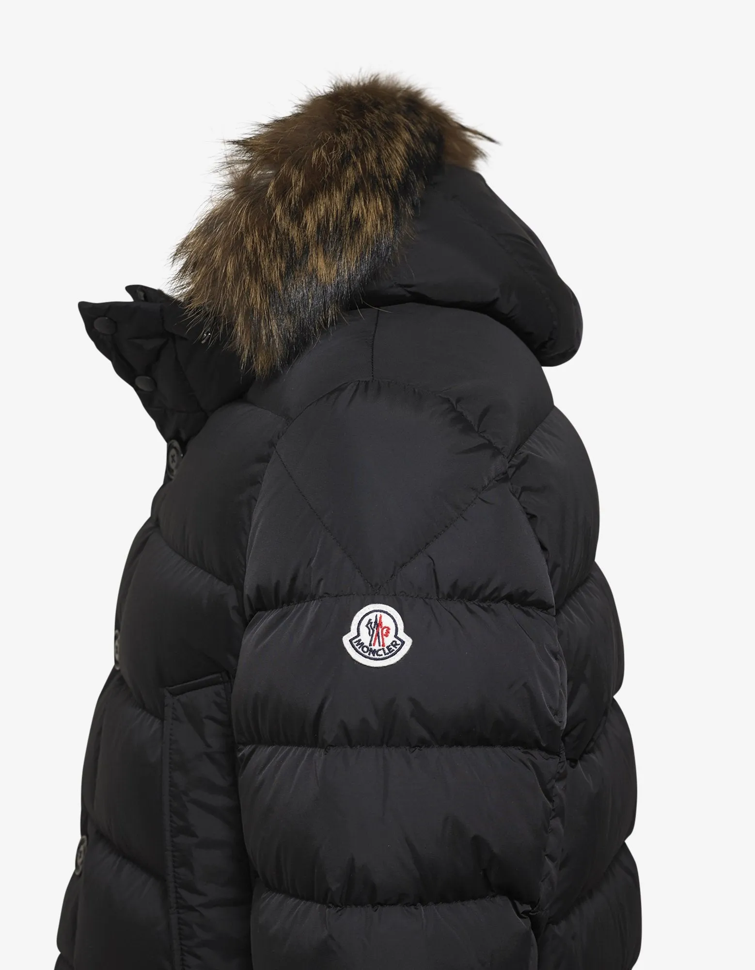 Cluny Black Fur Trim Down Jacket