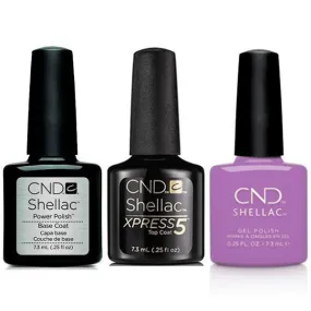 CND - Shellac Xpress5 Combo - Base, Top & It's Now Oar Never (0.25 oz)