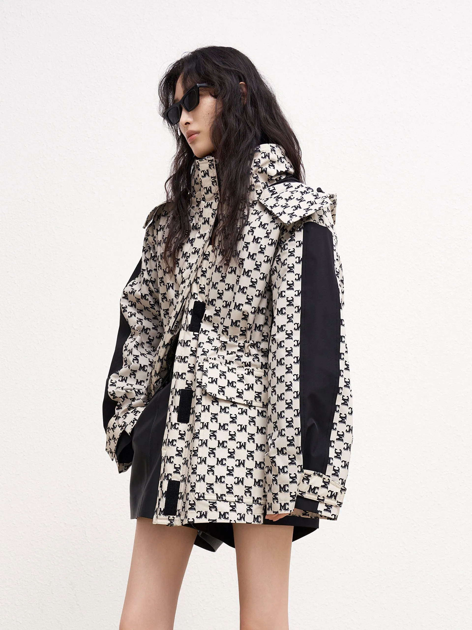 Contrast Quilted Jacquard Down Jacket