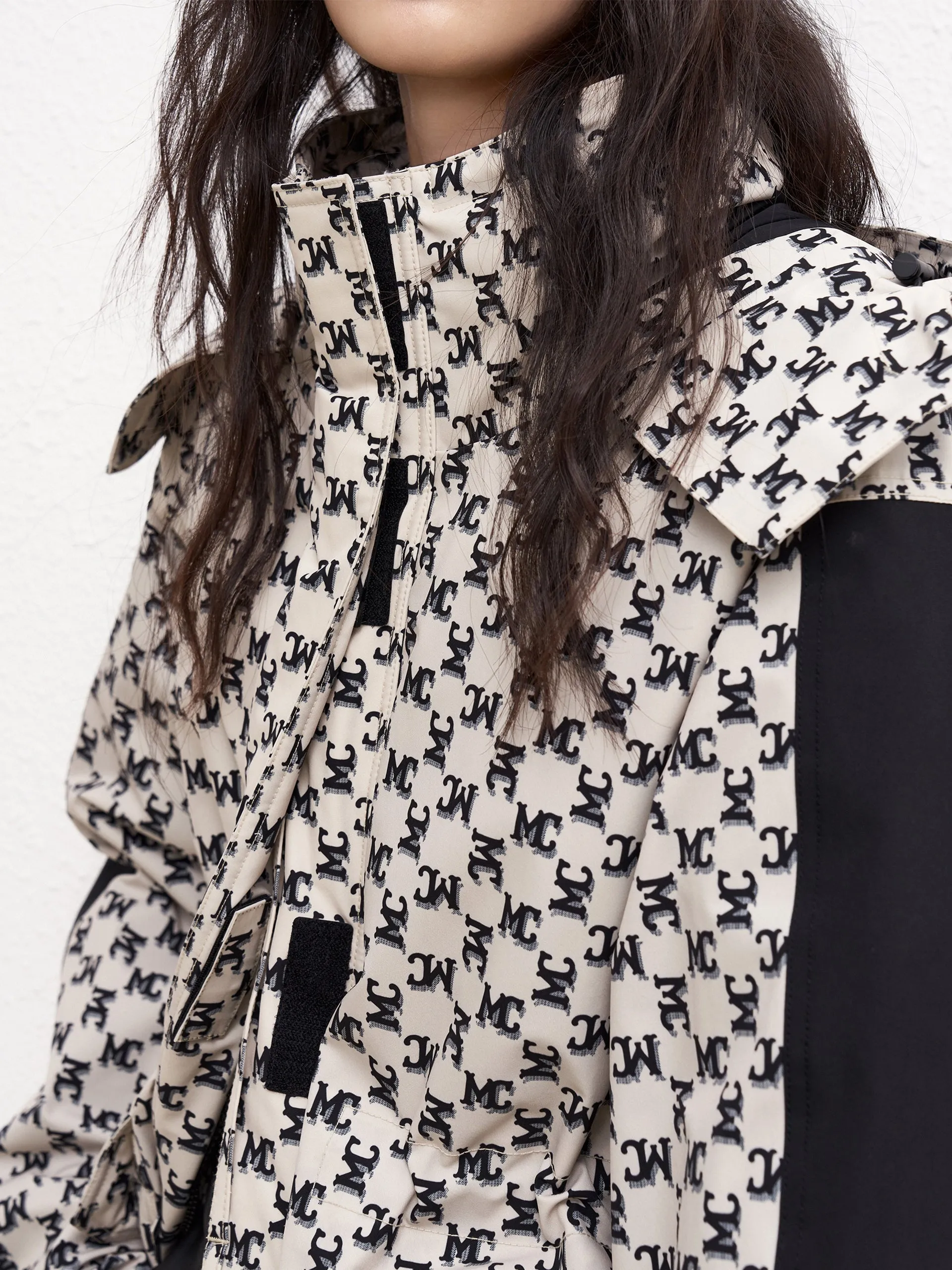 Contrast Quilted Jacquard Down Jacket