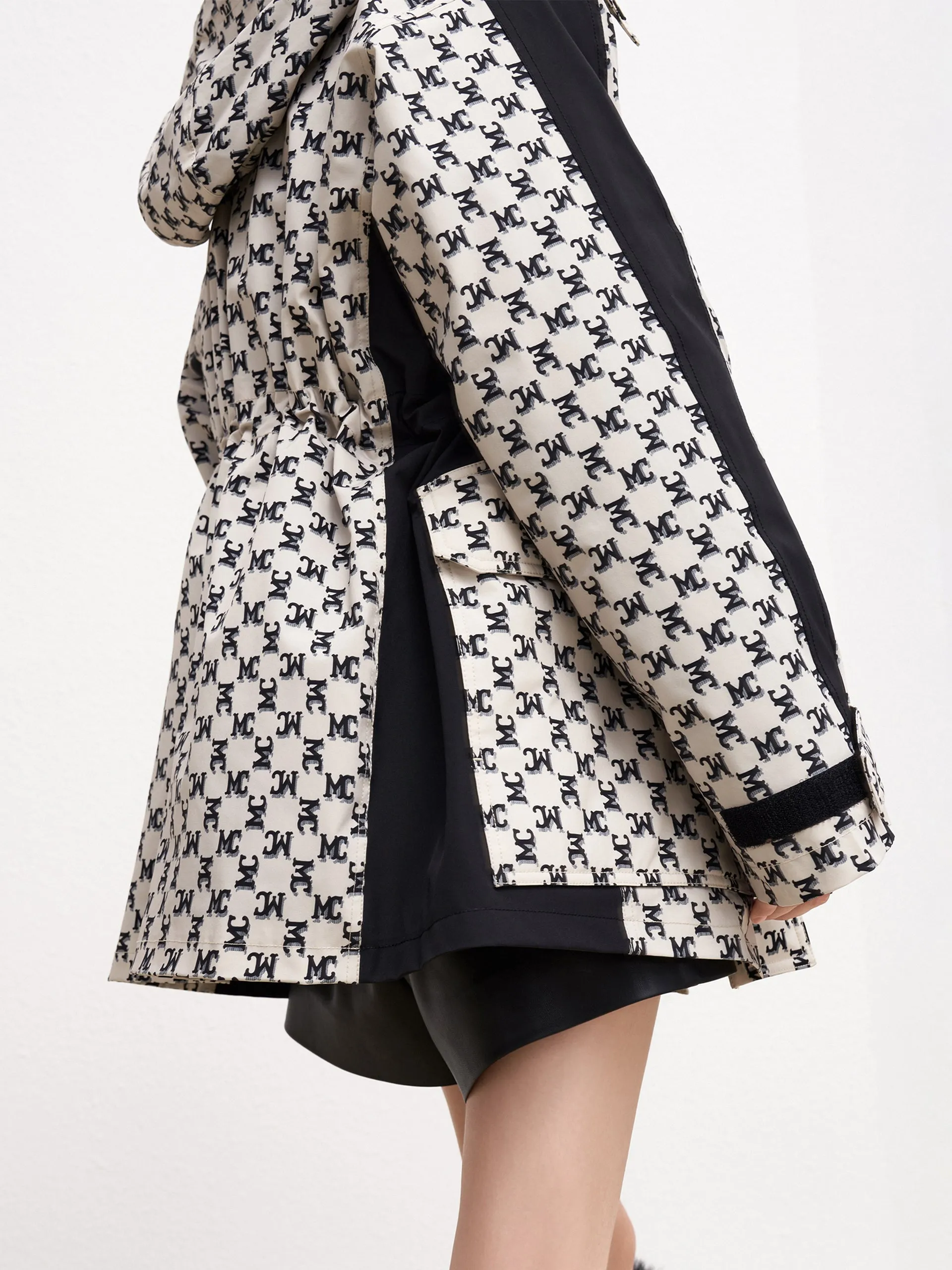 Contrast Quilted Jacquard Down Jacket