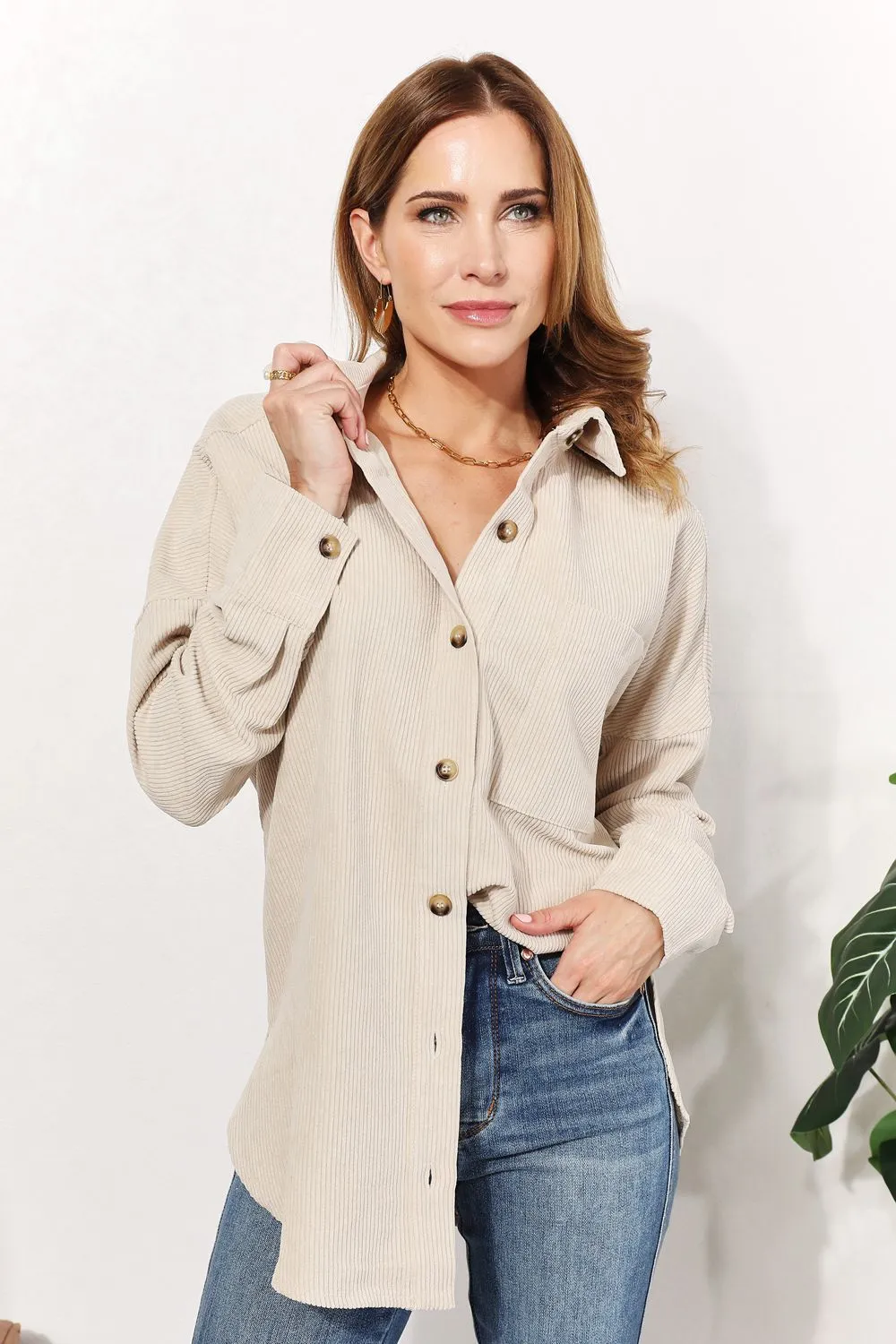 Cool Corduroy Classic Tunic Shirt