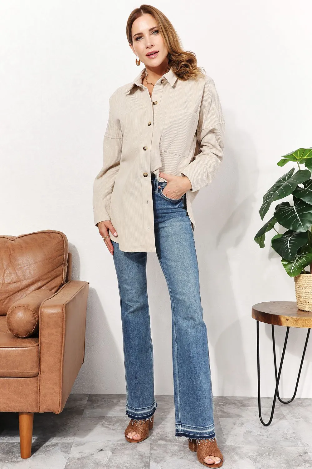 Cool Corduroy Classic Tunic Shirt