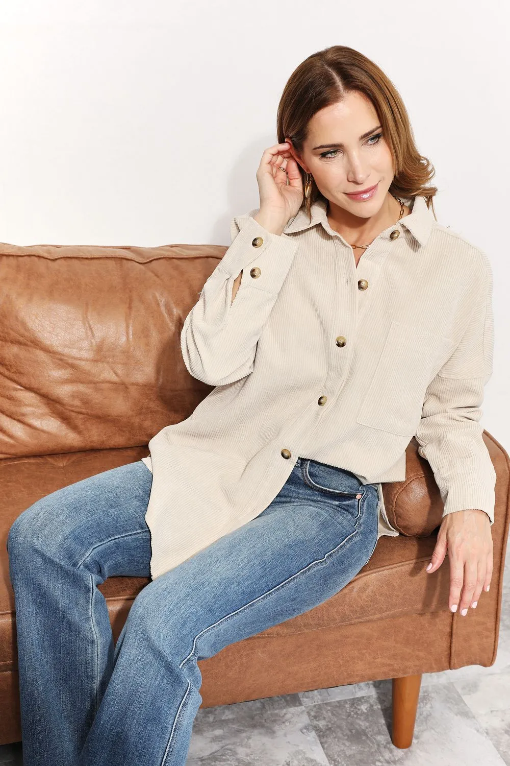 Cool Corduroy Classic Tunic Shirt