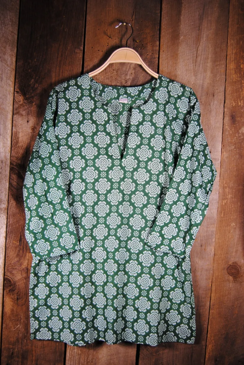 Cotton Tunic Top Tory Dark Green