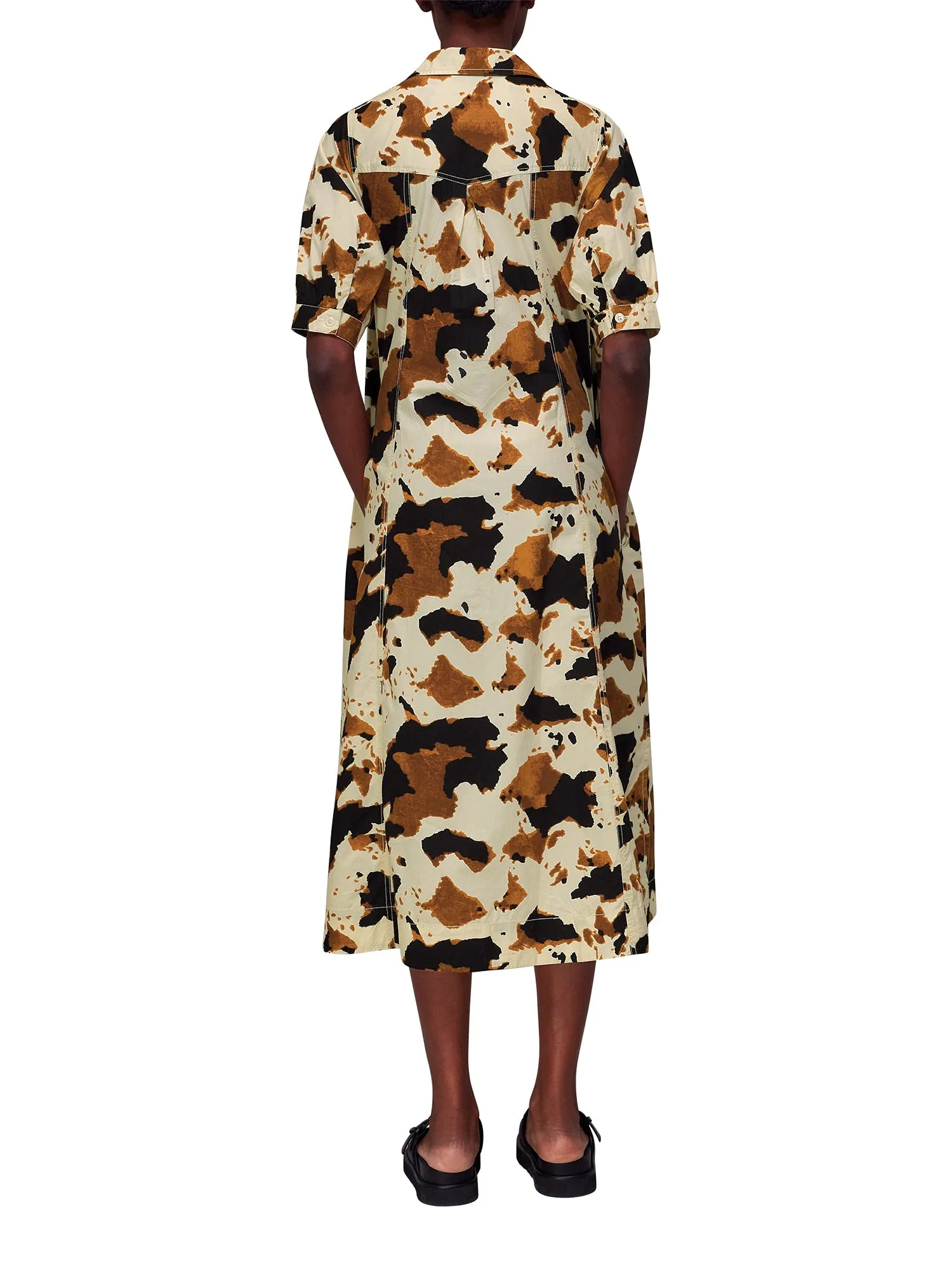 Cow Print Shirt Dress