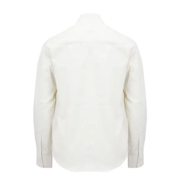 CREAM LONG SLEEVE WING COLLAR SHIRT