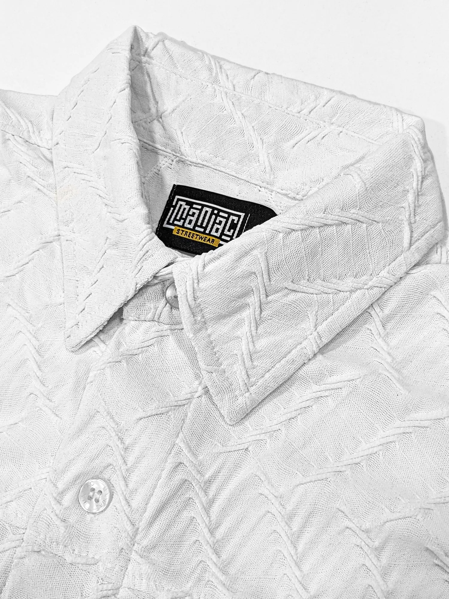 Creased White Full Sleeve Shirt