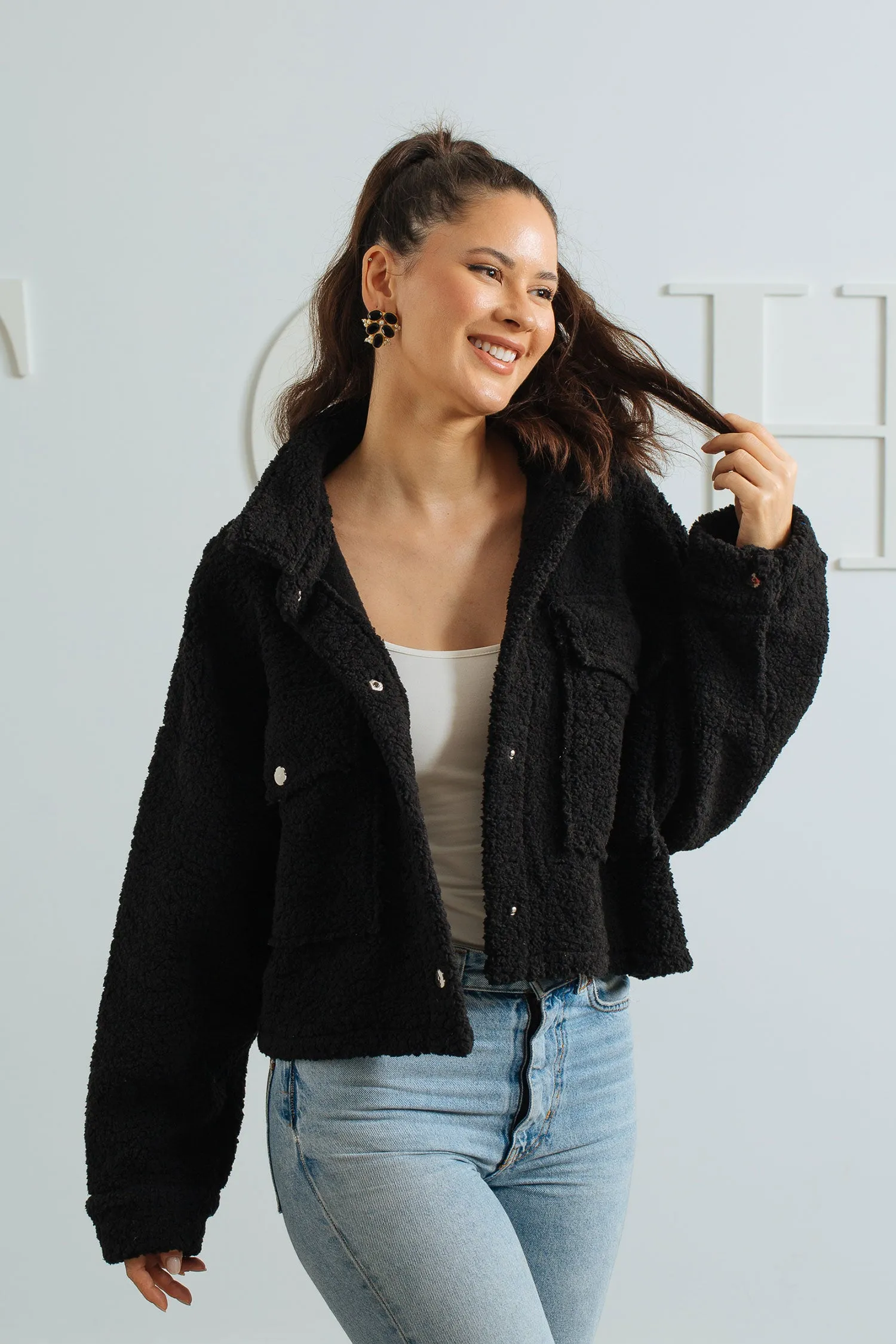 Cropped Fur Jacket - Aida