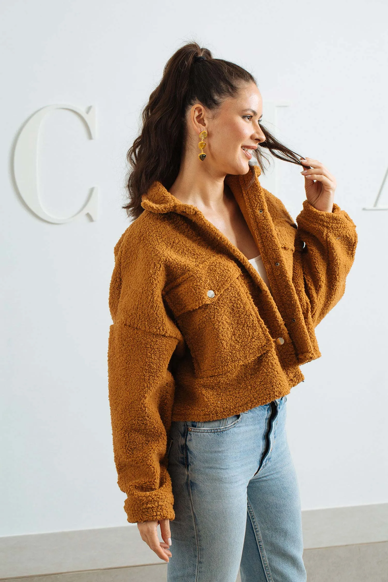 Cropped Fur Jacket - Aida