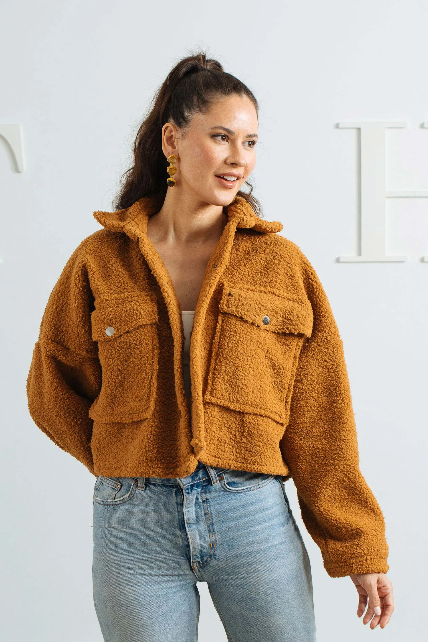 Cropped Fur Jacket - Aida