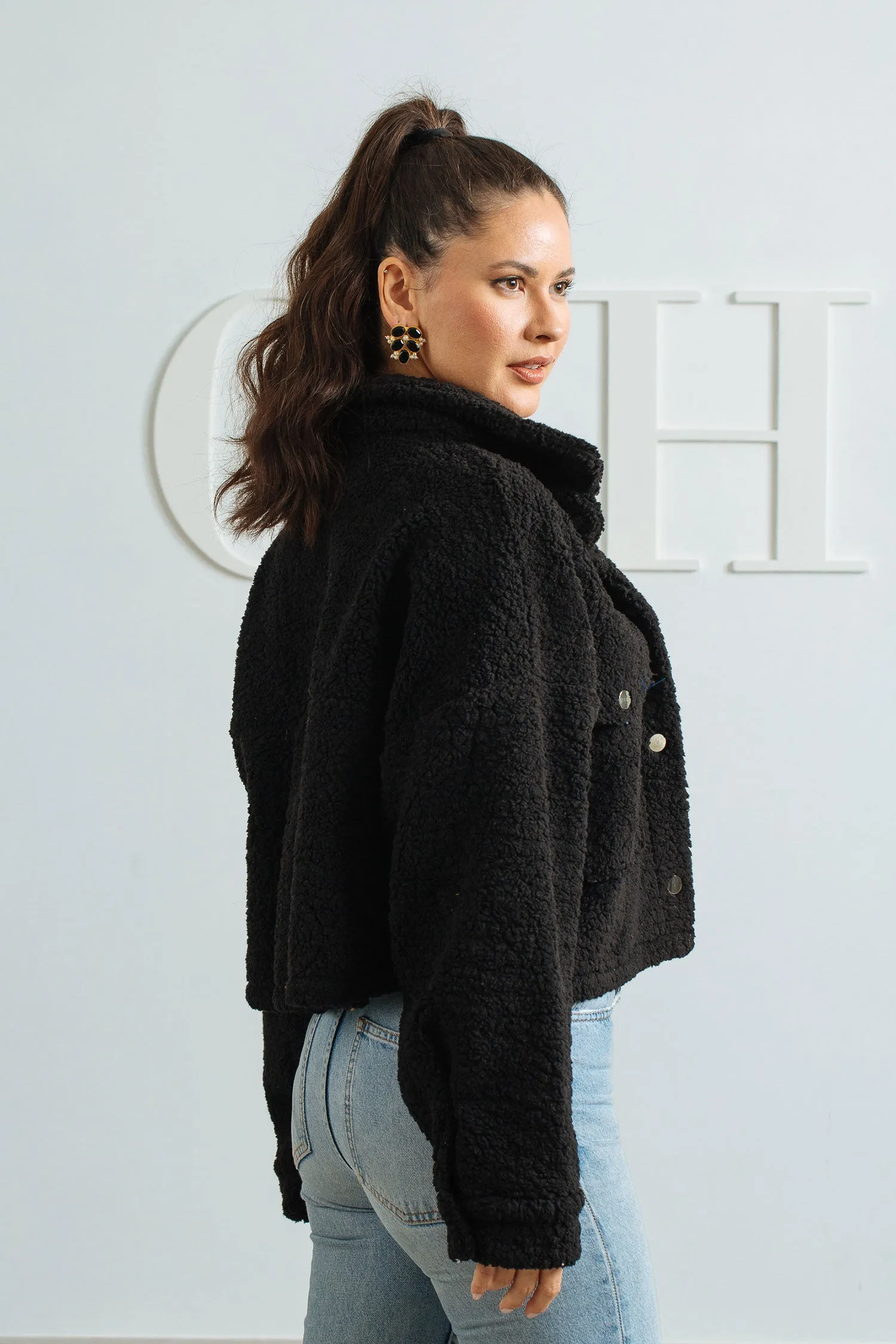 Cropped Fur Jacket - Aida