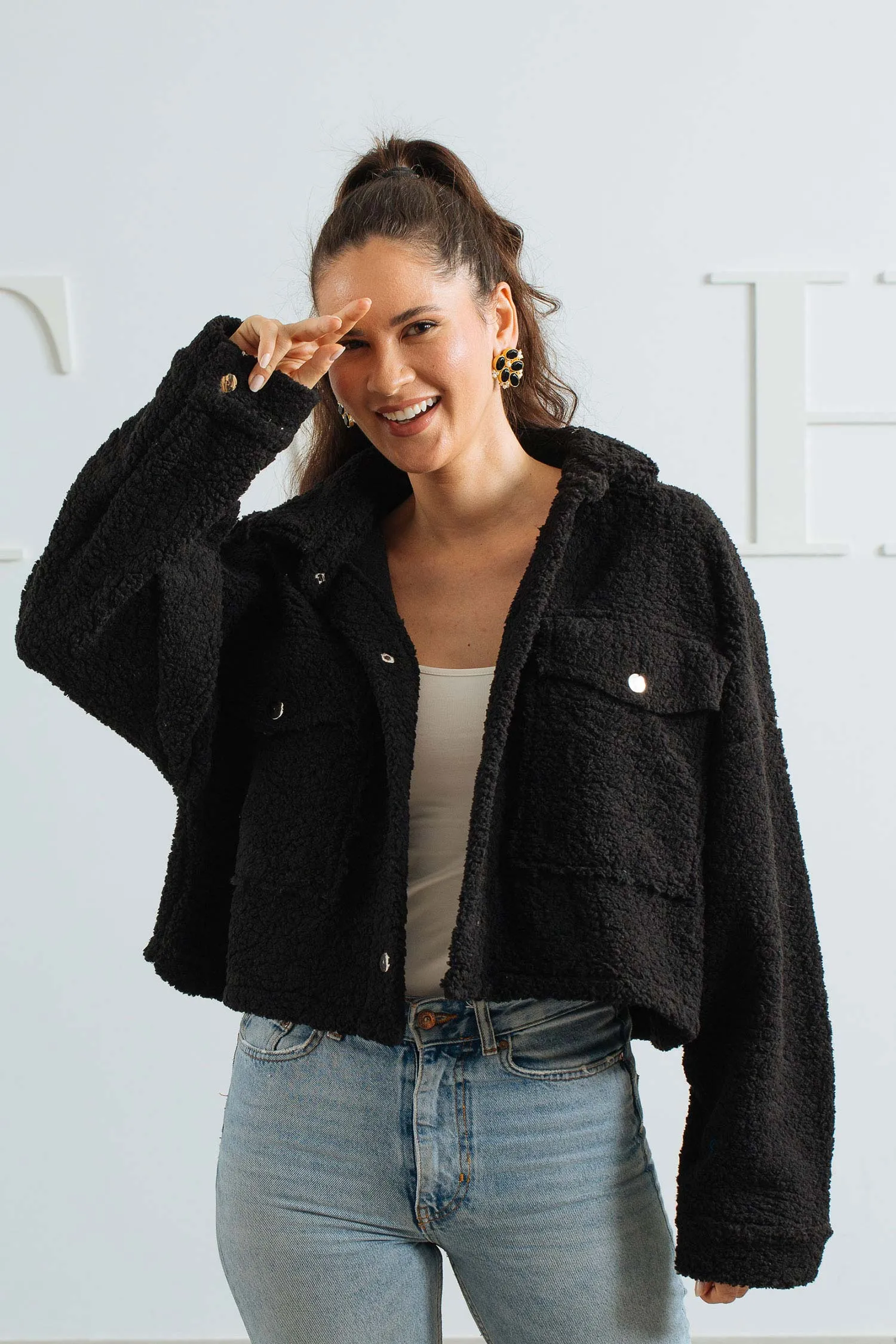 Cropped Fur Jacket - Aida