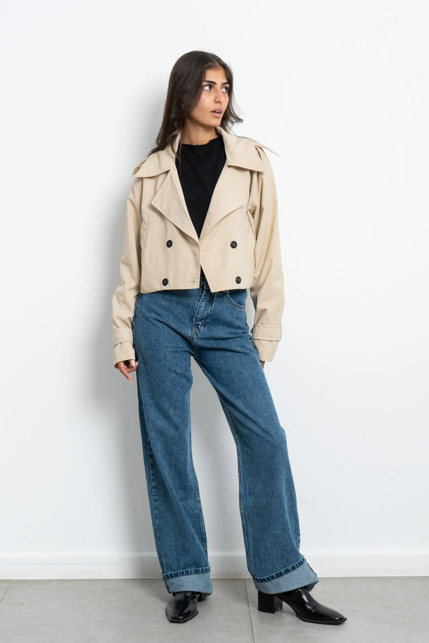 Cropped Trench Jacket - Mitcha Label