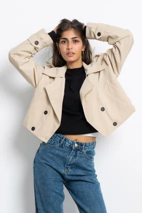 Cropped Trench Jacket - Mitcha Label